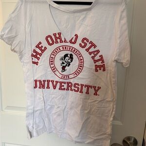 PINK Victoria's Secret White Ohio State Tee